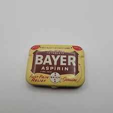Vintage Medicine Tin:  Bayer Aspirin ~ Genuine, 12 tablets, Empty picture