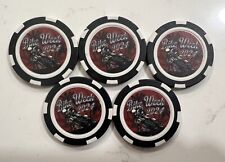 2024 Bike Week Poker Chips- Set of 5- 2 sided print picture