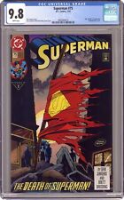 Superman #75D Direct Variant 1st Printing CGC 9.8 1993 3985868016 picture