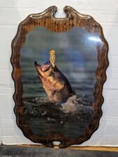 Vintage Handmade Wooden Lacquered Hangable Fish Picture See Pics For Measurement picture