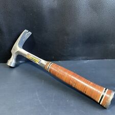 Vintage Estwing 20oz Straight Claw Hammer Stacked Leather Handle USA Made E20S. picture