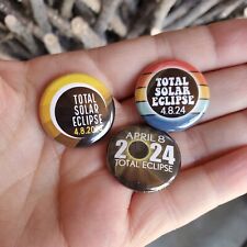 Total Solar Eclipse 2024 Buttons - 3 Pack MINI 1
