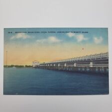 Cocoa FL-Florida, Bridge Over Indian River, Merritt Island, Vintage Postcard picture