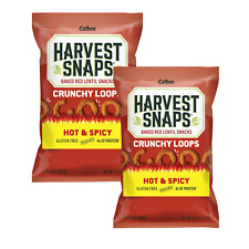 Harvest Snaps Crunchy Loops Baked Red Lentil HOT & SPICY Snacks 2.5Oz  MAR 2024 picture