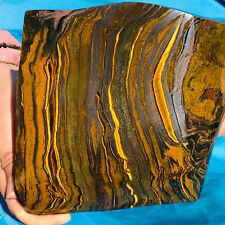 8.51LB Natural tiger's-eye slab quartz freeform crystal piece healing decor picture