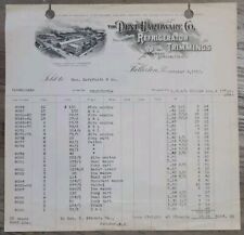 1913 The Dent Hardware Cast Iron Toys Price List Billhead Receipt Fullerton PA picture
