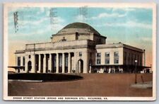 Broad Street Train Station Richmond VA Virginia 1921 Postcard picture
