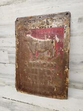 50s or 60s Embossed Vintage Sign ABS American COWS Breeders Service PATINA picture
