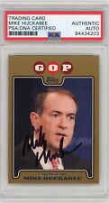 Mike Huckabee 2008 Topps GOLD PSA COA Signed Autographed Campaign GOP Card picture