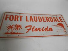 Vintage Fort Lauderdale Florida License Plate Tag Topper picture