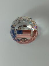 Swarovski Crystal 40mm American Flag Paperweight #285777 Retired 🇺🇸 SC35 picture