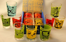 The Jesters Elcyda Humorous Novelty Cartoon Barware Shot Glasses Set of 13, 4 oz picture