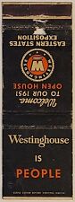 Matchbook Cover 1951 Westinghouse Open House Eastern States Exposition picture