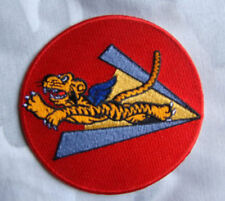 Military US AIR VETERANS JACKET PATCH FORCE FLYING TIGERS LEATHER ROUND PATCH picture