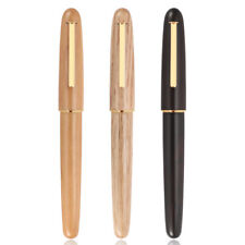 Jinhao 9036 Natural Wood Fountain Pen Handmade Iridium EF/F/M/Bent Nib Gift Pen picture