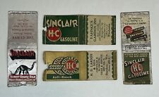 Vtg Sinclair HC Gas Matchbook Cover Gasoline Waukesha Wisconsin Baraboo Lot of 4 picture