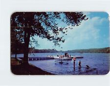 Postcard Overlooking Silver Lake Bathing Beach Akron Ohio USA picture