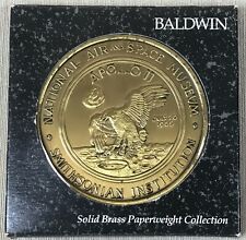 APOLLO 11  Baldwin Brass Paperweight ~ SMITHSONIAN AIR & SPACE MUSEUM w/Box 1994 picture