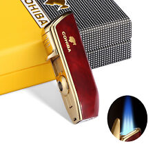 3 Jet Torch Cigar Lighter With Punch Flame Windproof Refillable Cohiba Gift Box picture