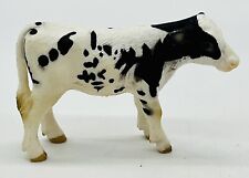 Schleich Holstein Calf Baby Cow Farm Animal Figure Retired Black White 13634 picture