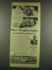 1933 Tums Medicine Ad - What Sleepless Nights picture