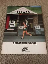 Vintage 1979 NIKE Running Poster Print Ad 1970s GAS SHORTAGE TEXACO picture