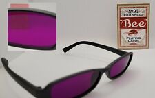 Infared Marked Bee Poker Cards & Infrared Black Plastic Sunglasses Magic - Poker picture