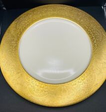 Theodore Haviland Limoges Concorde Fine China Plate With Gold Encrusted Rim. picture