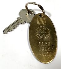Vintage GUMPS INNER JADE ROOM- Brass Museum Room And Key Fob picture