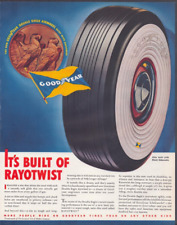 1938 Print Ad Goodyear Rayotwist Tires Double Eagle Airwheel Built w Bayotwist picture