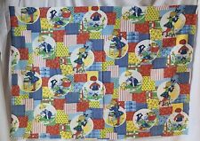 VINTAGE 1970s Holly Hobbie Style Feed Sack Patchwork Calico Print Cotton Fabric picture