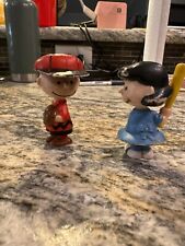 Vintage 1950 Charlie Brown Lucy Baseball 2 Inch Figures picture