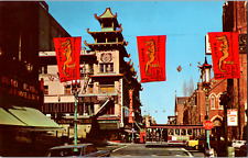 C. 1960's  San Francisco Chinatown Cable Car California CA Postcard picture