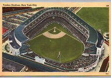 Postcard New York City Yankee Stadium Baseball Stadium 1940s Linen NYC Unposted picture