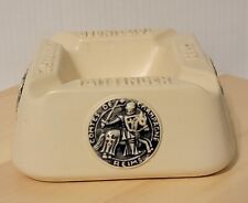Vintage French Champagne Taittinger Reims Large 8” Ceramic Ashtray picture