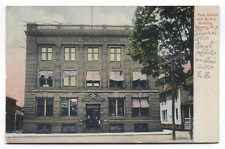 NY ~ Post Office & N.P.L. Building WAVERLY New York 1910 Tioga County Postcard picture