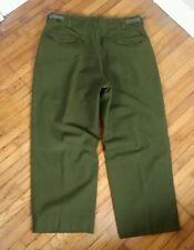 Vtg 1951 WWII Korean War Vietnam Cold Wool Trousers Pants Military Army 34 x 27 picture