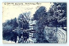 Boat House Taunton Massachusetts Blue Tinted 1906 Antique Postcard E1 picture