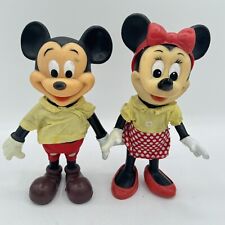 VINTAGE 1960's MICKEY MOUSE & MINNIE WALT DISNEY PRODUCTIONS RUBBER 8