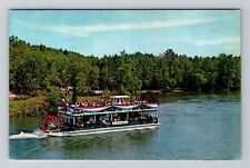 Oscoda MI-Michigan, The River Queen, Au Sable River, Vintage Postcard picture