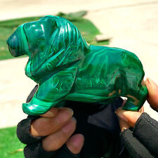 493G Natural glossy Malachite Crystal Handcarved lion mineral sample picture