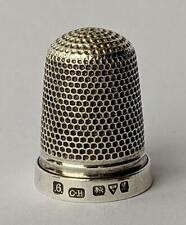 FINE CHARLES HORNER ANTIQUE STERLING SILVER THIMBLE 1911 SIZE 6 picture