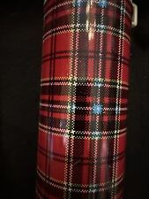 Vintage RED Blue SCOTCH PLAID THERMOS 1973 King-Seeley #2442 Design Very Rare picture