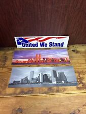 Twin Tower 12 X4 Post Cards With Vintage United We Stand bumper sticker picture