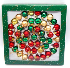 Dillards Trimmings NEW IN BOX (50) VTG Multicolor Miniature Christmas Ornaments picture