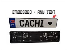 PUERTO RICO European License Plate, CUSTOM TEXT, EMBOSSED, ANY TEXT with frame picture