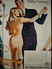 1946 Esquire Art WWII Era Ads Hart Schaffner Marx Clothes Corbys Whiskey picture