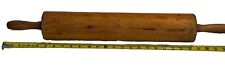 ANTIQUE PRIMITIVE COUNTRY FARM SOLID CARVED MAPLE WOOD KITCHEN DOUGH ROLLING PIN picture