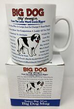 Big Dog Super Big 30 Oz Mug Big Dog Word Definition New In Box Vintage 2001 picture