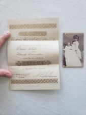 Marriage Certificate Ontario Canada 1914 with picture  picture
